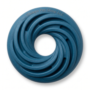 Thiago Pet Shop LLC Durable Spiral Ring Dog Chew Toy - Heavy Duty Teething & Fetch Toy