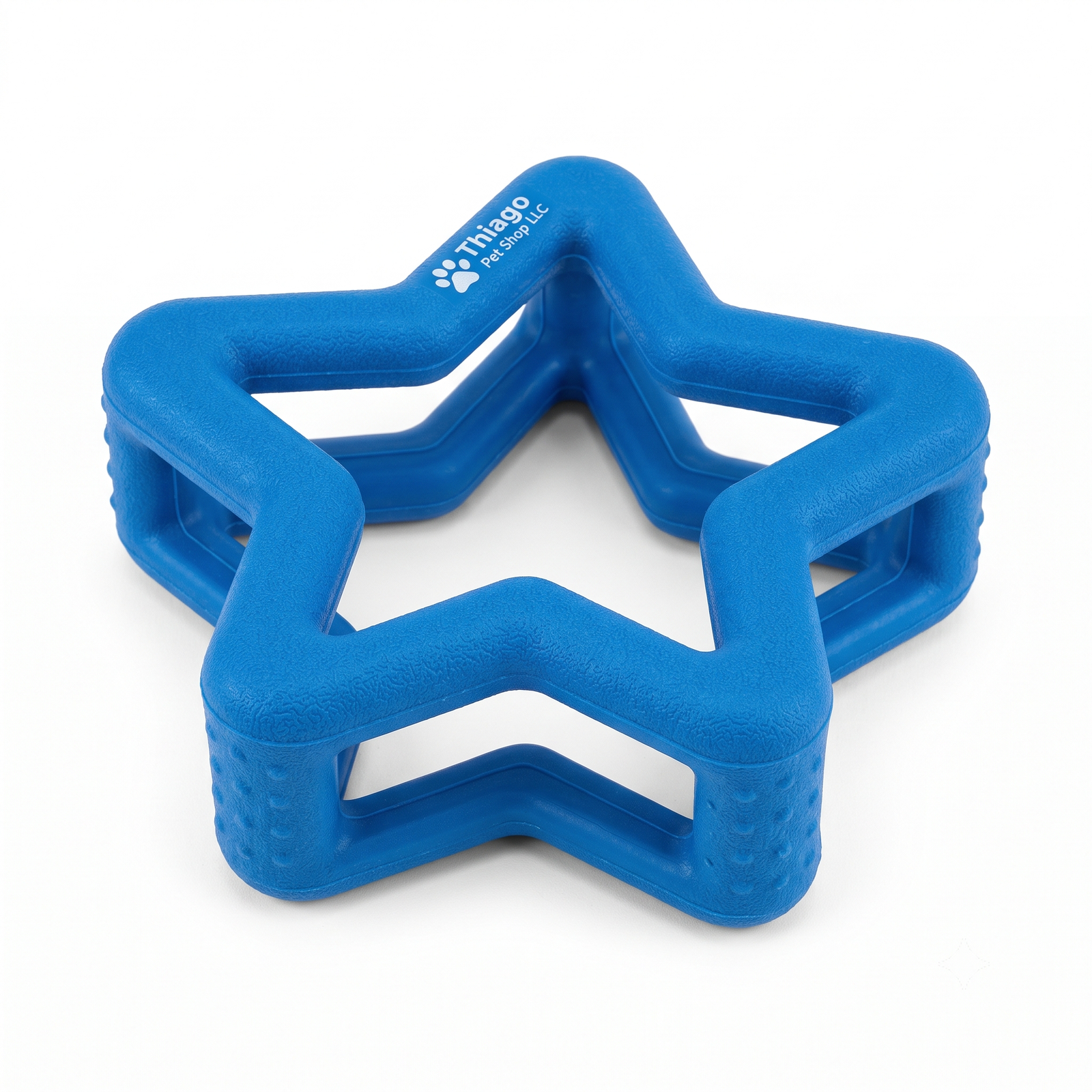 Thiago Pet Shop LLC Durable 3D Star Dog Chew Toy - Geometric Rubber Fetch & Teething Toy - Image 2