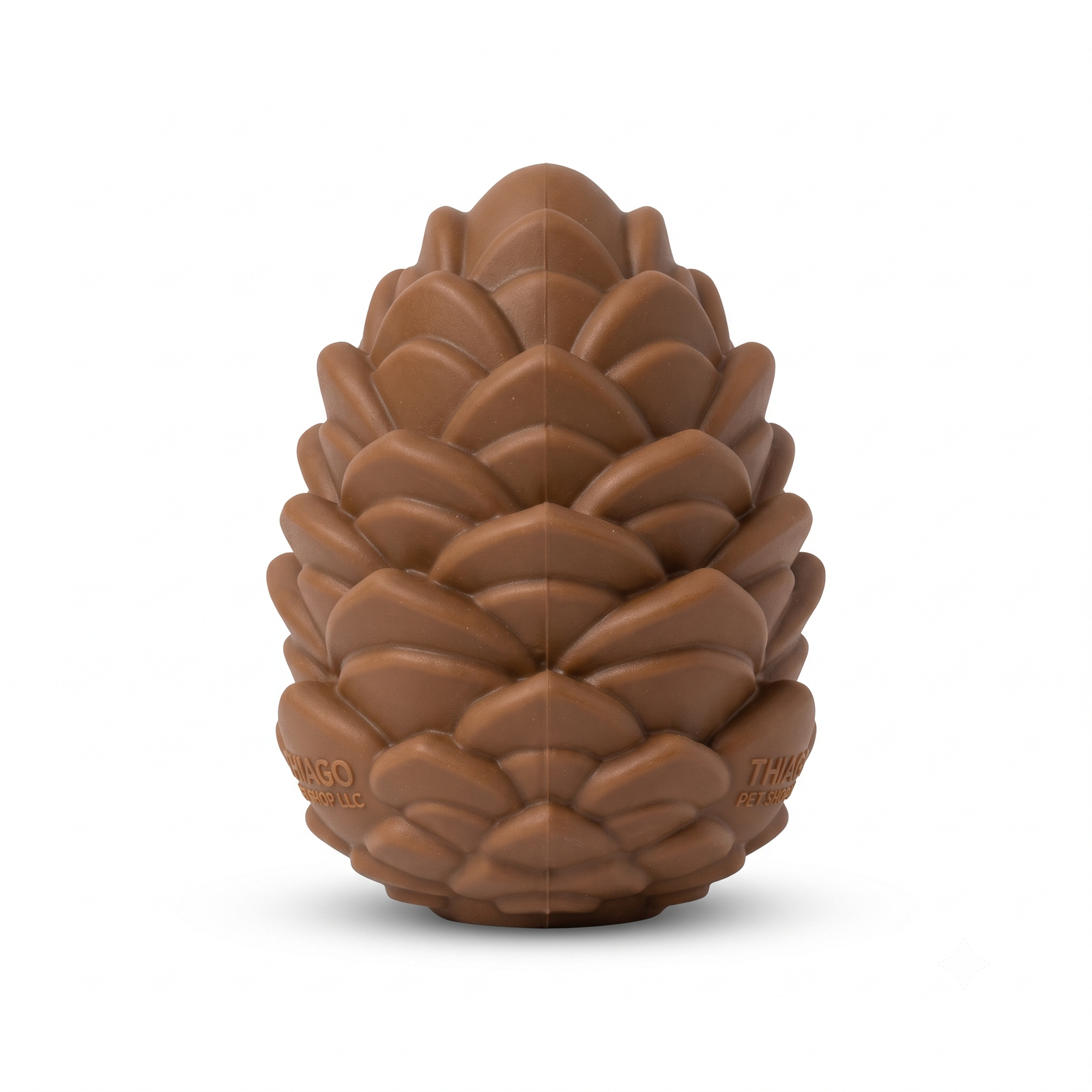 Thiago Pet Shop LLC Pinecone Dog Chew Toy - Heavy Duty Rubber Teething & Puzzle Toy - Image 2