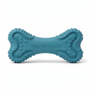 Thiago Pet Shop LLC Heavy Duty Rubber Bone Dog Chew Toy - Durable Dental Teething Toy