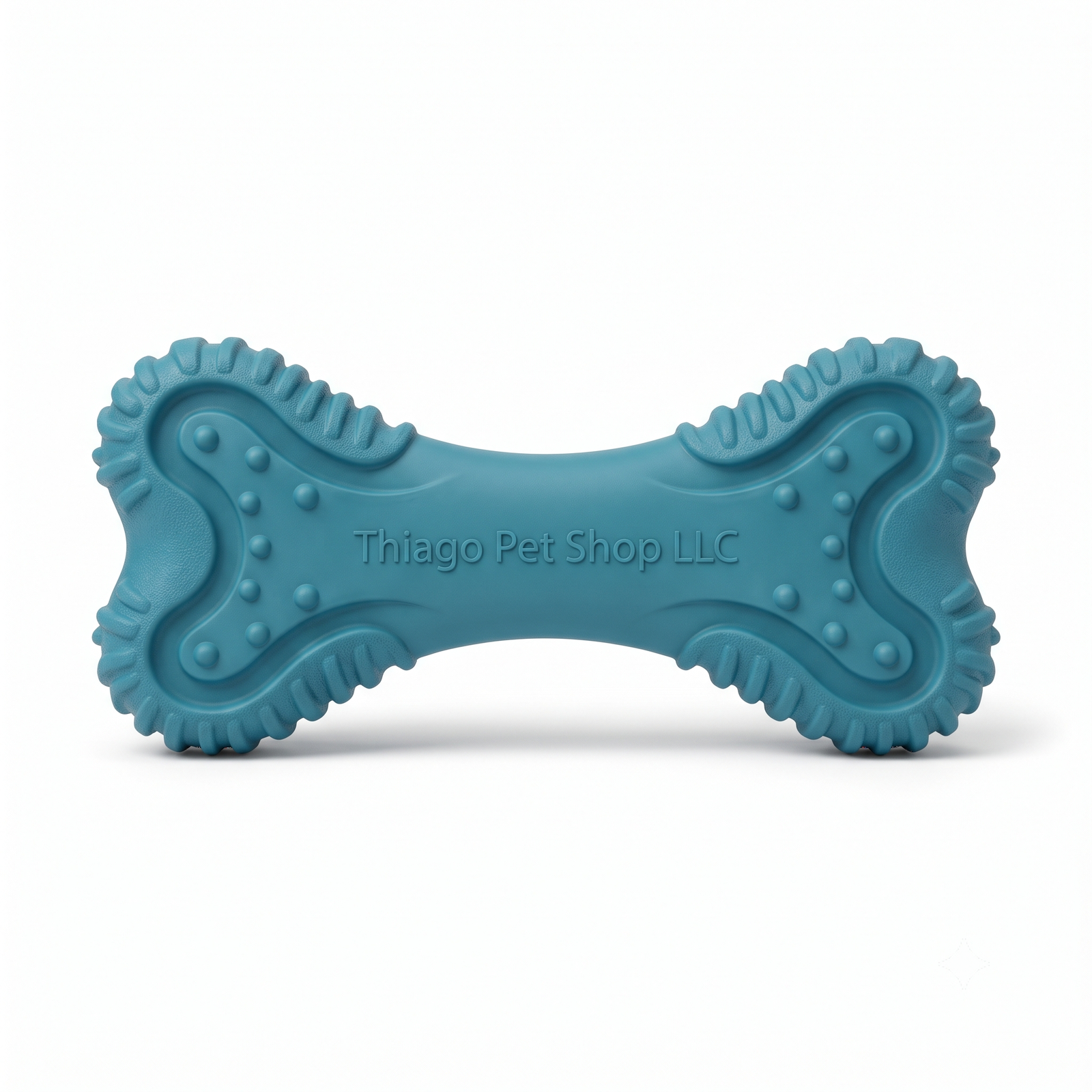 Thiago Pet Shop LLC Heavy Duty Rubber Bone Dog Chew Toy - Durable Dental Teething Toy