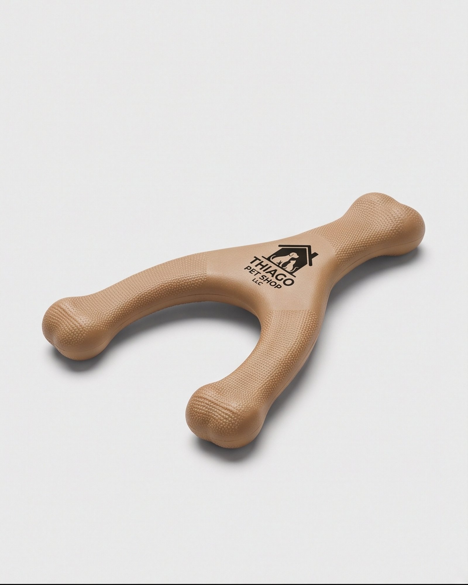 Thiago Pet Shop LLC Wishbone Dog Chew Toy - Tan - Image 2