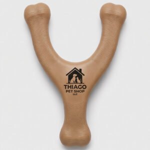 Thiago Pet Shop LLC Wishbone Dog Chew Toy - Tan