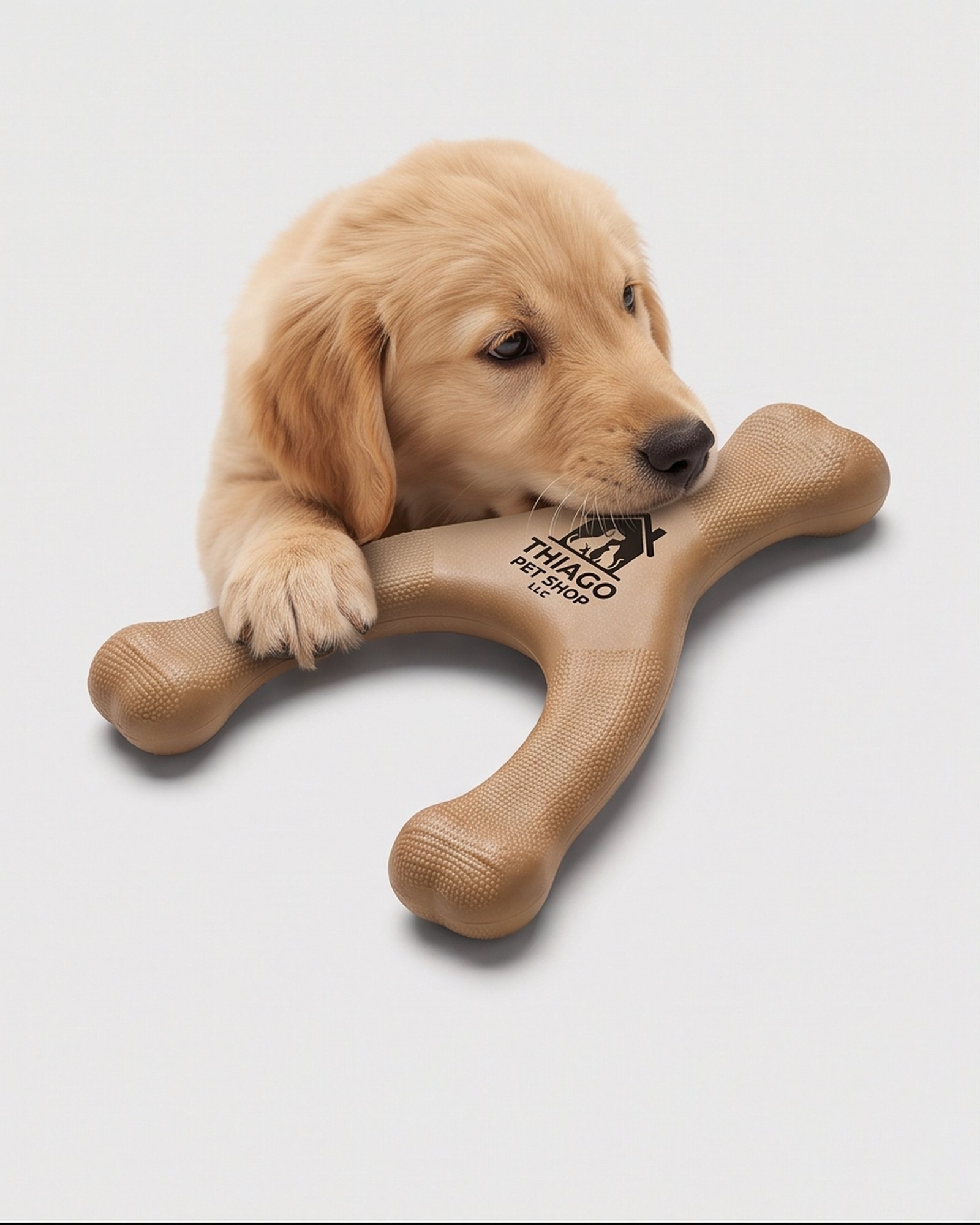 Thiago Pet Shop LLC Wishbone Dog Chew Toy - Tan - Image 5